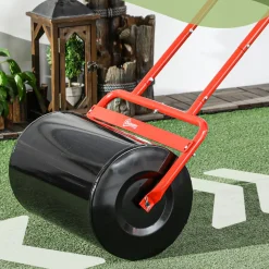 4Goodz Gazonwals Tuinwals 32 Cm Diameter - 38 Liter Water/zand Vulling - Rood