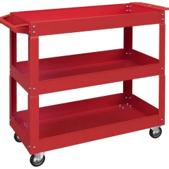 4goodz Gereedschapswagen Met 3 Etages, Lege Werkplaatswagen - Rood