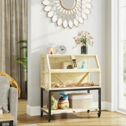4Goodz Hamsterkooi Van Hout 87x43x101 Cm Knaagdierkooi