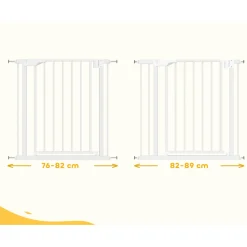 4Goodz Hondenhekje Klemmontage 76–89 Cm Breed - Zonder Boren - Wit