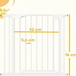 4Goodz Hondenhekje Klemmontage 76–89 Cm Breed - Zonder Boren - Wit