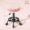 4Goodz Hoogteverstelbare Rolkruk 55-66 Cm 360° Draaibaar - Roze
