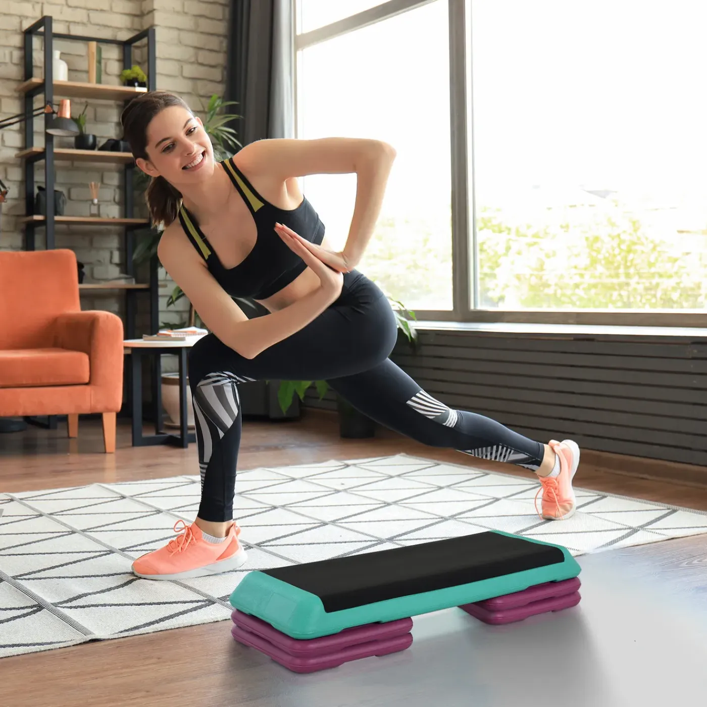 4Goodz In 3 Hoogte Verstelbare Anti-slip Aerobic Stepbank - Tot 150 Kg