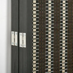 4goodz Kamerscherm Opvouwbaar - Roomdivider Grenenhout/bamboe 180x180 Cm - Bruin/zwart