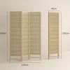 4Goodz Kamerscherm Opvouwbaar - Roomdivider Rotan 135x180 Cm - Bruin/zwart