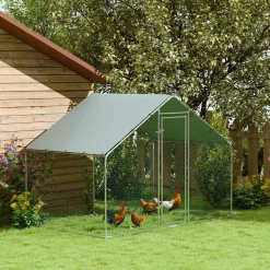 4Goodz Kippenren Met Uv-bestendig Zeil En Gaas Voor 5-8 Kippen - 300x170 Cm