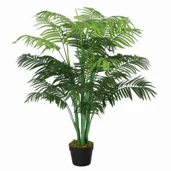 4Goodz Kunstpalm 125cm Groot Kunstplant Met 18 Palmbladeren In Pot