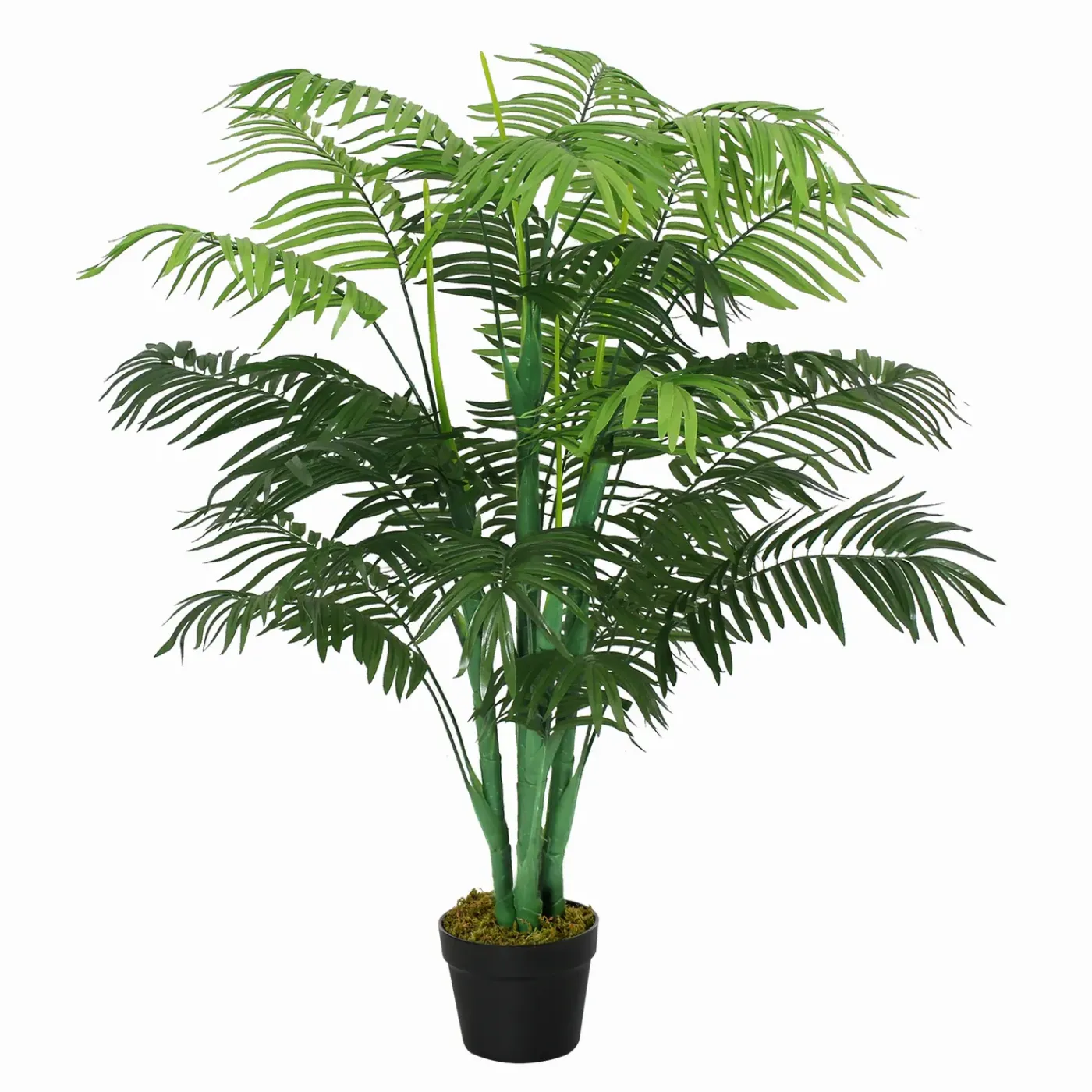 4Goodz Kunstpalm 125cm Groot Kunstplant Met 18 Palmbladeren In Pot
