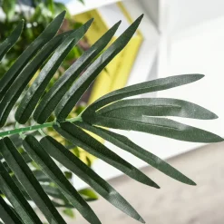 4Goodz Kunstpalm 125cm Groot Kunstplant Met 18 Palmbladeren In Pot