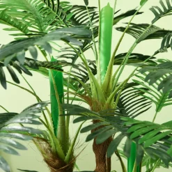 4Goodz Kunstpalm 125cm Groot Kunstplant Met 18 Palmbladeren In Pot