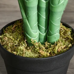 4Goodz Kunstpalm 125cm Groot Kunstplant Met 18 Palmbladeren In Pot