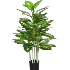 4Goodz Kunstplant Dieffenbachia - Kunstplant Met Pot -120 Cm - Groen