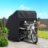 4Goodz Motorberging Opslagtent Waterdicht Xxl 345x135x191cm - Zwart