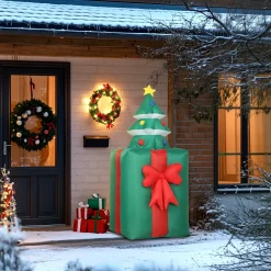 4Goodz Opblaasbare Kerstdecoratie Met Led-lampjes - Voor Binnen En Buiten