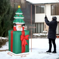 4Goodz Opblaasbare Kerstdecoratie Met Led-lampjes - Voor Binnen En Buiten