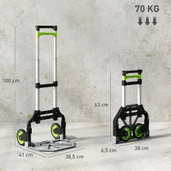 4Goodz Opvouwbare Steekkar Tot 70 Kg Belastbaar - Aluminium