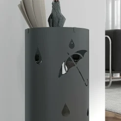 4goodz Paraplustandaard Staal - 4 Haken - Wateropvangbak - Staal - Grijs
