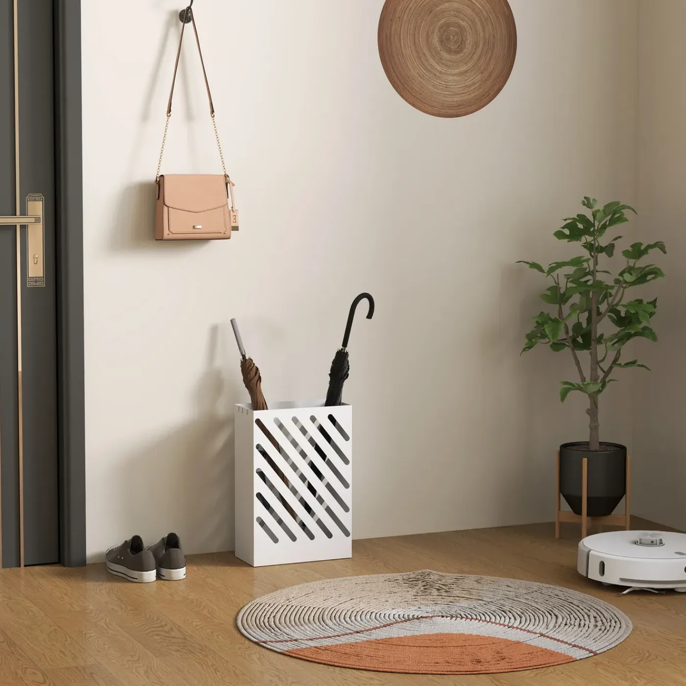 4Goodz Paraplustandaard Staal - Wateropvangbak - Staal - Wit