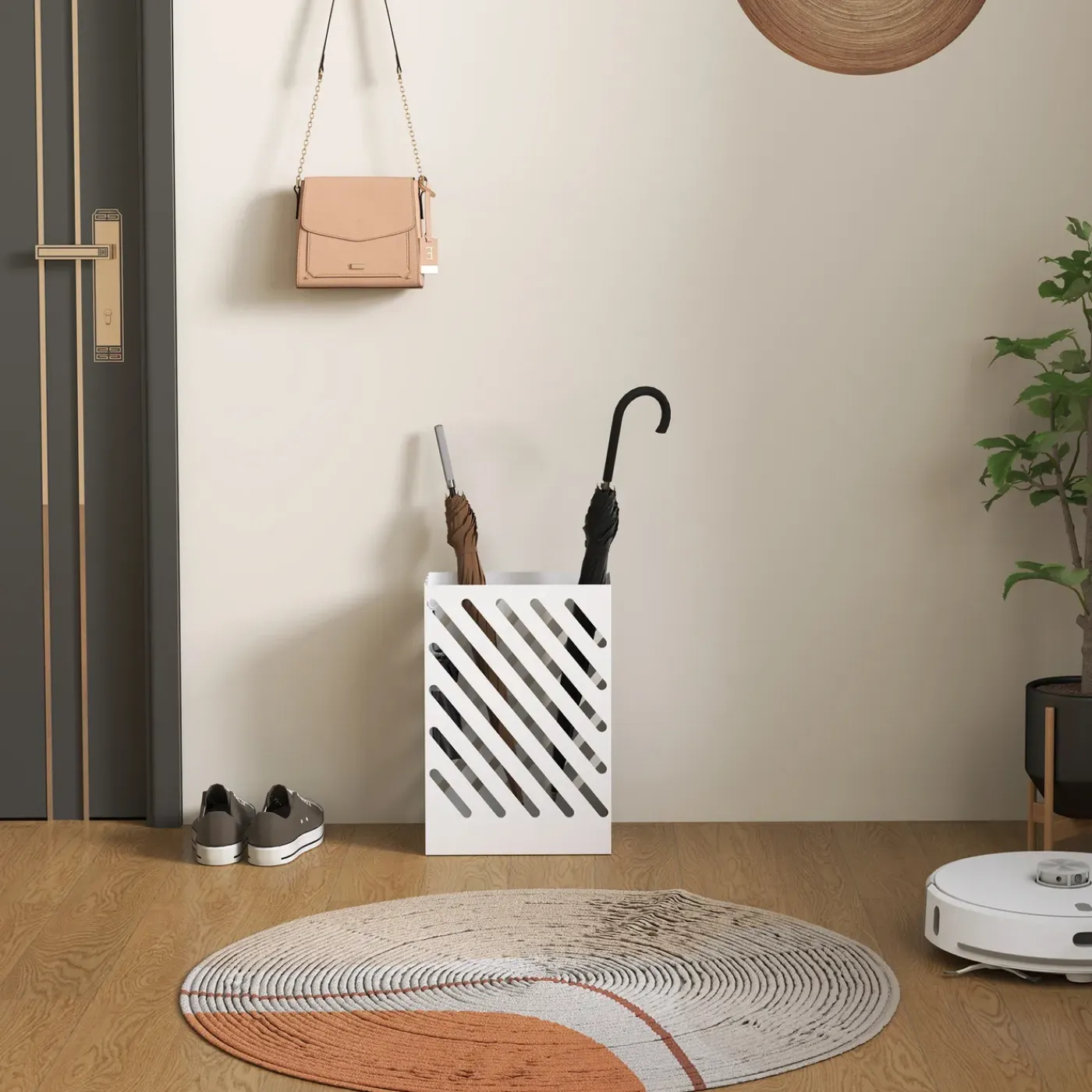 4Goodz Paraplustandaard Staal - Wateropvangbak - Staal - Wit