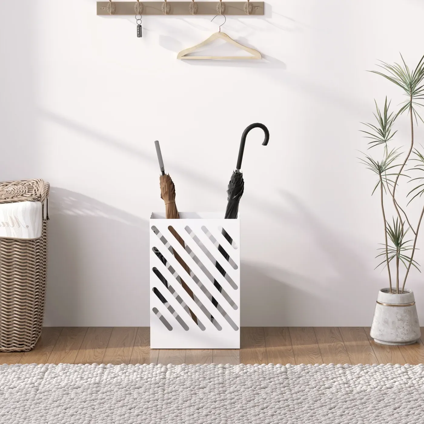 4Goodz Paraplustandaard Staal - Wateropvangbak - Staal - Wit