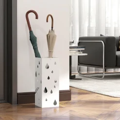 4Goodz Paraplustandaard Staal - 4 Haken - Wateropvangbak - Staal - Wit