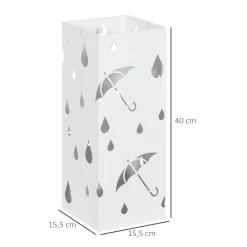4Goodz Paraplustandaard Staal - 4 Haken - Wateropvangbak - Staal - Wit