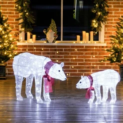 4goodz Set 2st Kerstfiguur Ijsberen Met Led Verlichting 140 Led