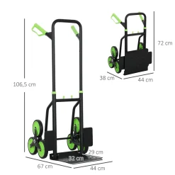 4Goodz Steekkar Trappenloper Opvouwbaar - Stalen Frame - Max. 120 Kg