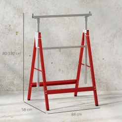 4Goodz 2 Stuks Zaagbok Schragen Verstelbaar Opvouw 80-130cm Tot 200kg