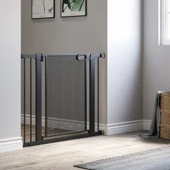 4goodz Uitschuifbaar Traphek 74-103 Cm Voor Huisdieren - Zwart