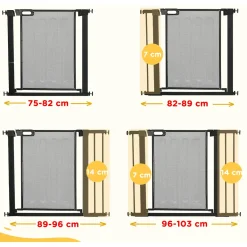 4goodz Uitschuifbaar Traphek 74-103 Cm Voor Huisdieren - Zwart