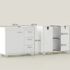 4Goodz Wastafel Onderkast Met 3-lades En Deur - Wit