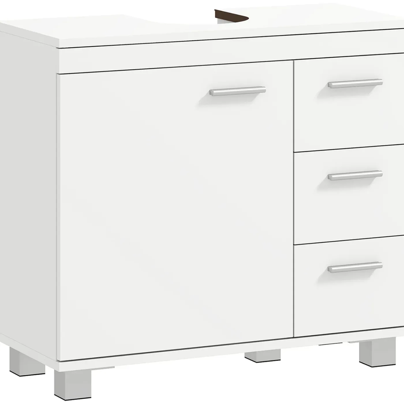 4Goodz Wastafel Onderkast Met 3-lades En Deur - Wit