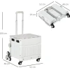 4goodz Winkelwagen Vouwkrat Trapklimmer Opvouwbaar Max. 65 Kg Belastbaar - Wit