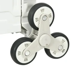 4goodz Winkelwagen Vouwkrat Trapklimmer Opvouwbaar Max. 65 Kg Belastbaar - Wit