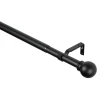 Gordijnroede - Madrid - Uitschuifbaar - Zwart - 110-200cm x diam. 25-28mm