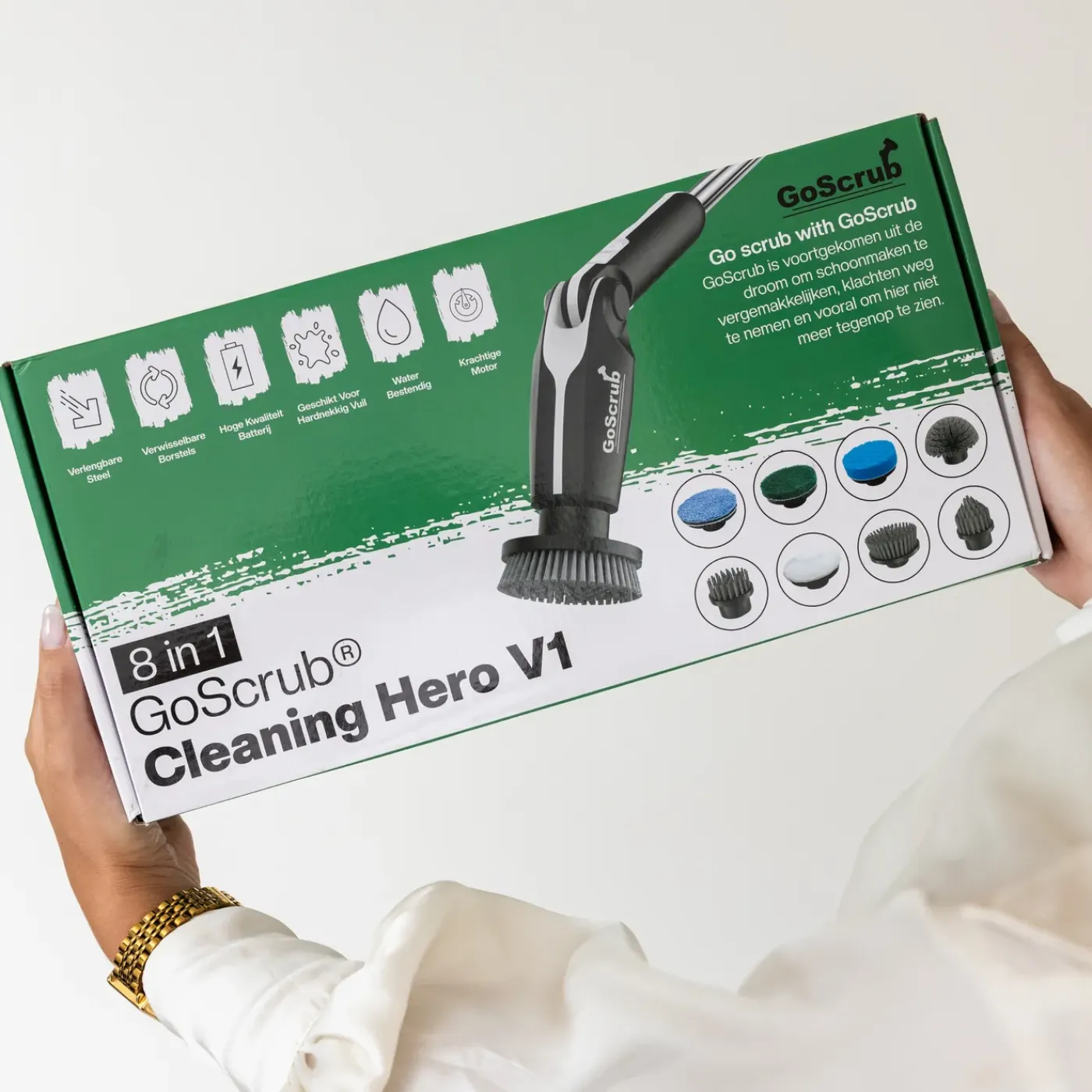GoScrub ® Cleaning Hero V1 - Elektrische Schoonmaakborstel – Schrobber - Zwart
