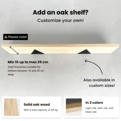 Goudmethout Industriële Plankdragers Driehoekvorm Mat Zwart - Voor Wandplank 15-25 Cm