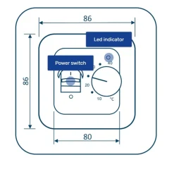Grand Meyer Elektrische Vloerverwarmingsset 10 M², 200 W/m² + Mst-10 Thermostaat