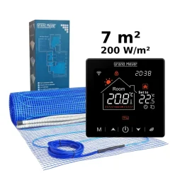 Grand Meyer Elektrische Vloerverwarmingsset 7 M², 200 W/m² + Sn-20 Thermostaat