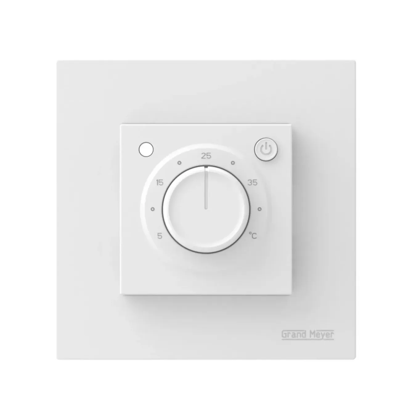 Grand Meyer Elektronische Thermostaat Mst-9 Wit, Compatibel Met Twee Maten (46×46 Of 56×56 mm)