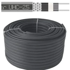 Grand Meyer Zelfregelende Verwarmingskabel Uhc-25, 25 W/m, 230 V, 100m, Daken En Leidingen, Zwart