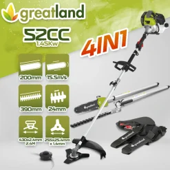 Greatland - 52cc 4-in-1 Multifunctioneel Hittegereedschap