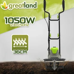 GREATLAND - Elektrische Rotovator 1050w 36cm - 4 Schudders -