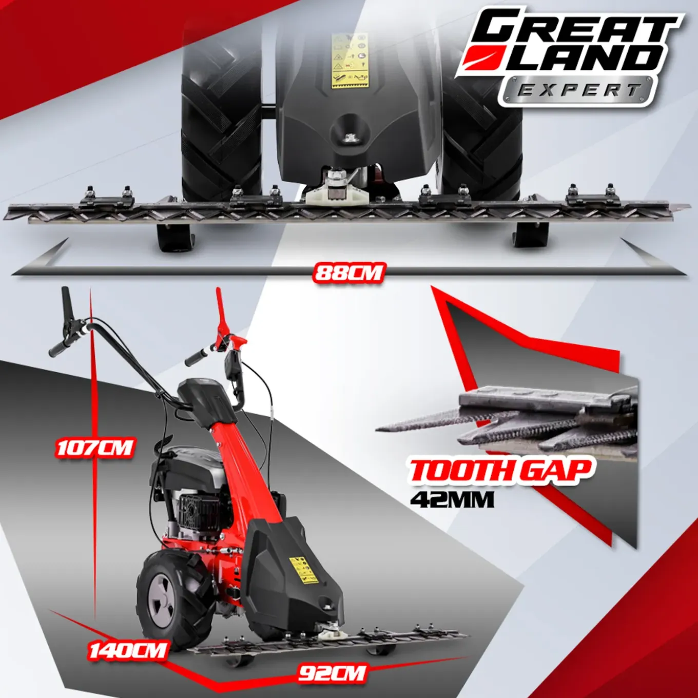 Greatland - Thermische Maaimachine 196 Cc - Maaibreedte 88 Cm