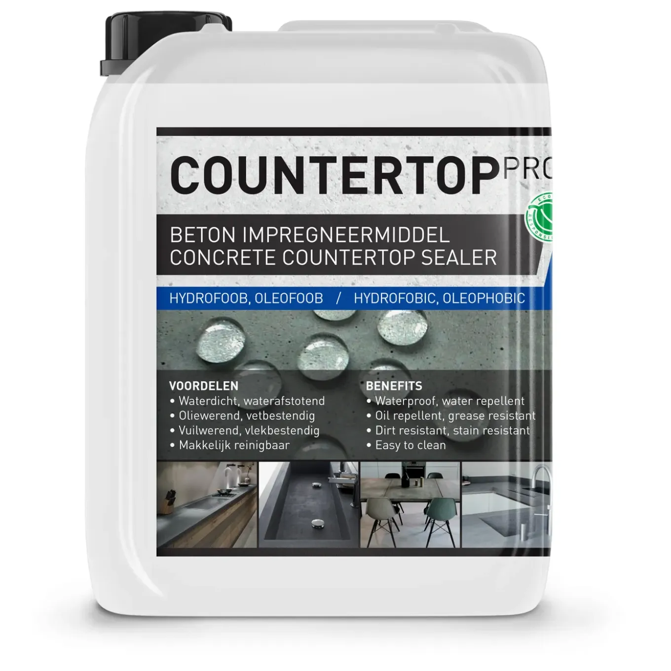 GreenSeal - Countertop Pro – Betonnen werkblad Nano coating, Oliewerend beton 2.5L / 15m²