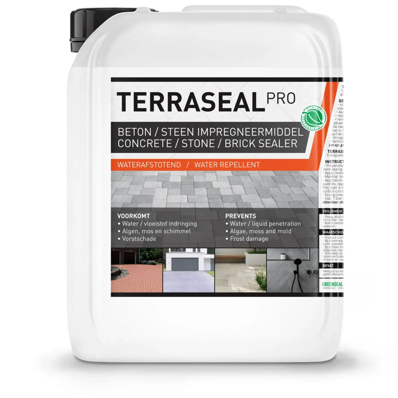 Greenseal - Terraseal Pro - Terras waterdicht maken, Steen impregneermiddel - 5L / 30m²