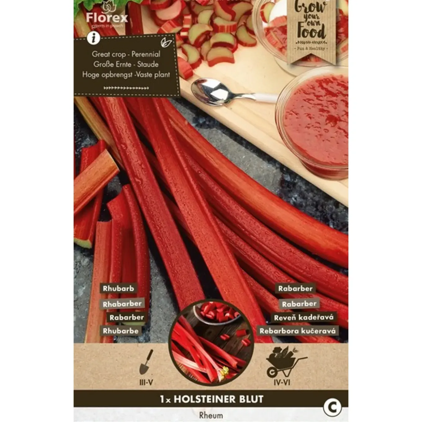 Groentezaden Rabarber - Holsteiner - 200g