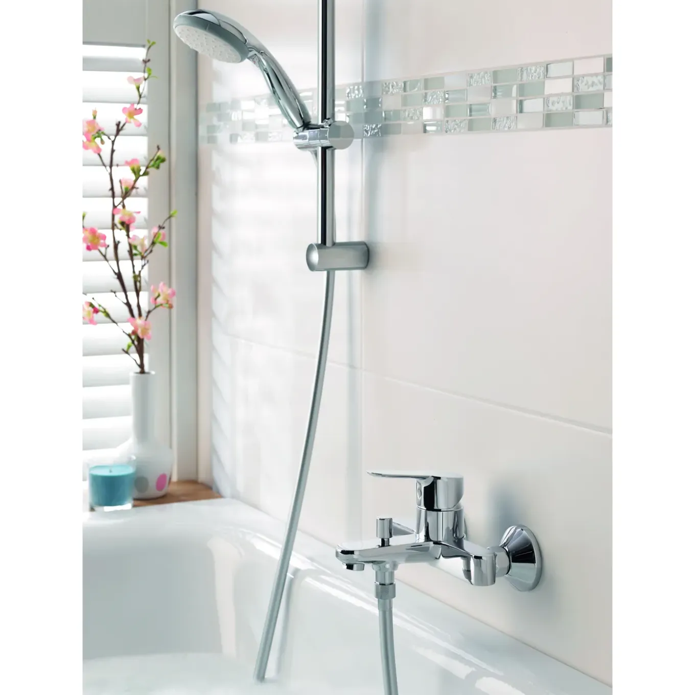 Grohe doucheset Vitalio Go 100mm 1 straal chroom