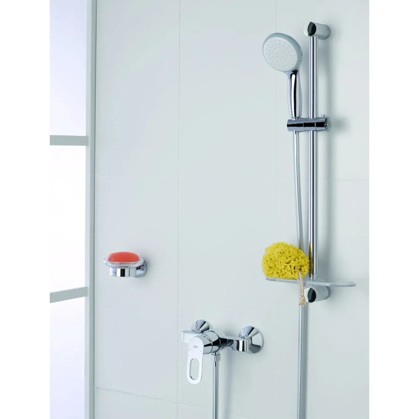 Grohe doucheset Vitalio Go 100mm 1 straal chroom